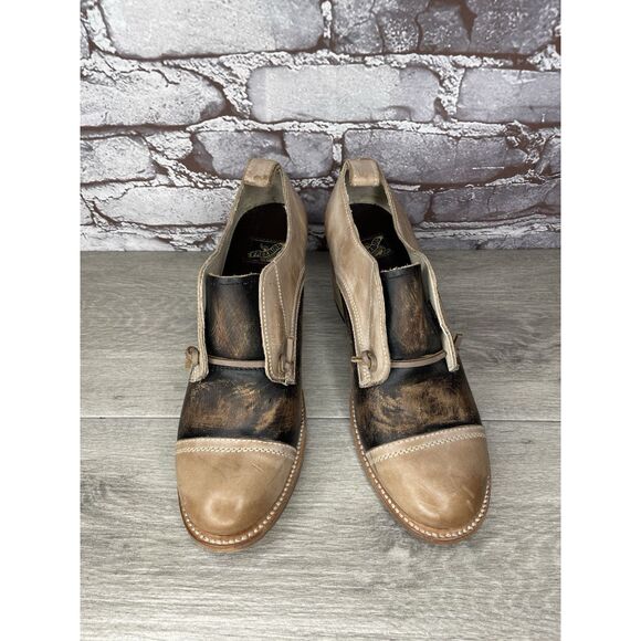 Freebird by Steven Mabel Brown Leather Oxfords Western Boots Women Sz 11M US/42 - Picture 2 of 16